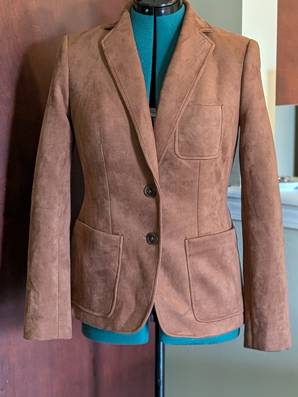 Tommy Hilfiger Brown Suede Blazer - Picture 3 of 9